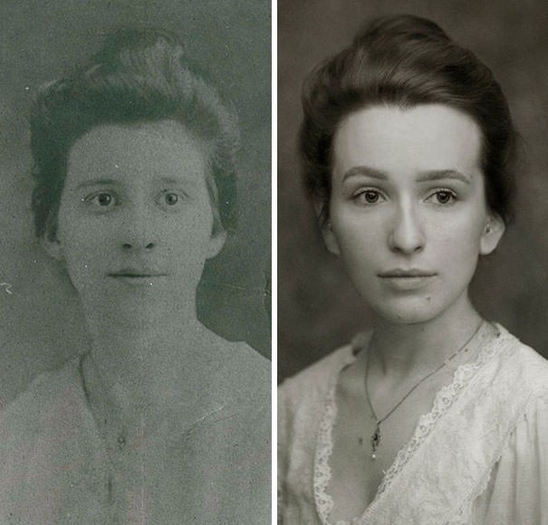 Büyük Anneannenin 1918 Portresi Yeniden Düzenlendi