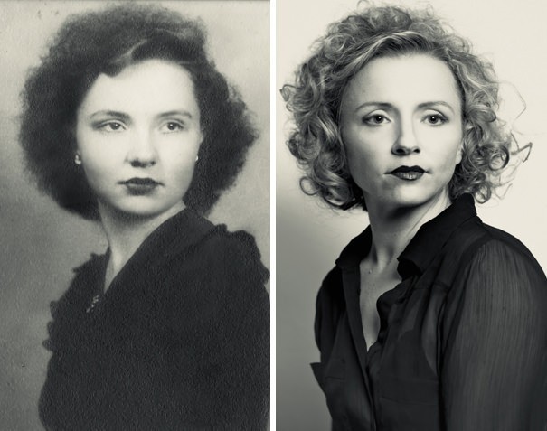 Büyükannem Mary Alice Mcafee, Yaş 16 (1944) Solda Ve Ben (2015) Sağda