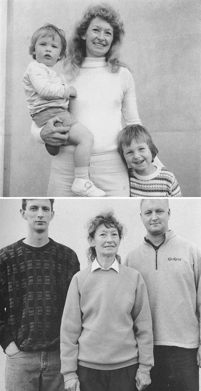Soldan Sağa, Dave, Maggie Ve Steve Summerton, 1974 ve 1999