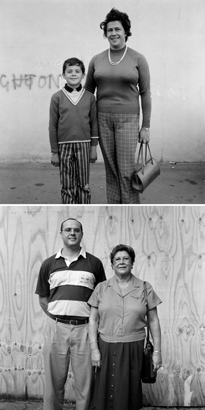 Peter (sol) ve Susie Gatesy (sağ), 1974 ve 2000